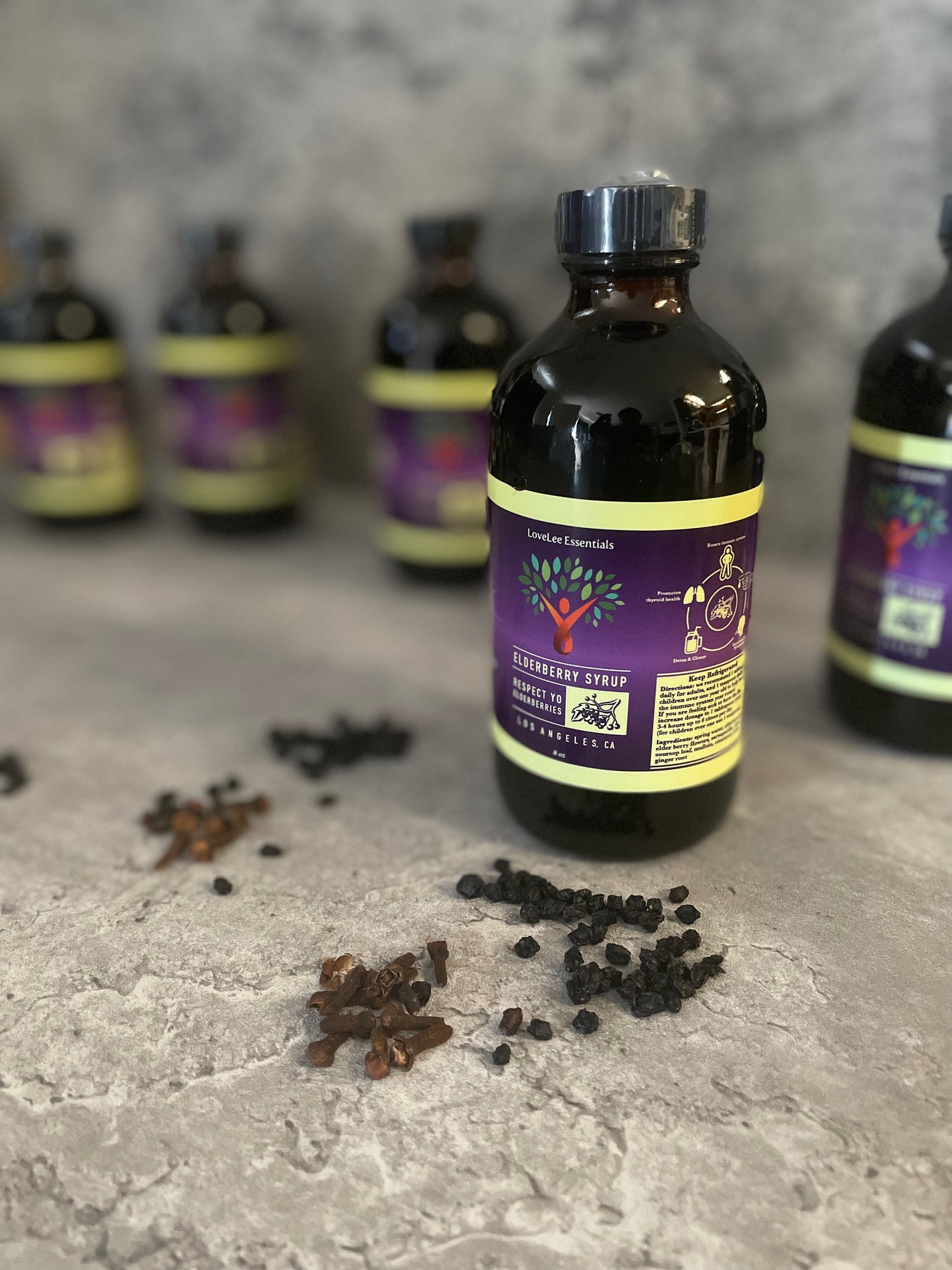Respect Your Elderberry Tonic Syrup with agave 8OZ